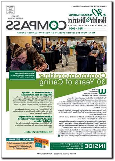 image of the front page of the Health District Compass, 2024 Fall/Winter edition